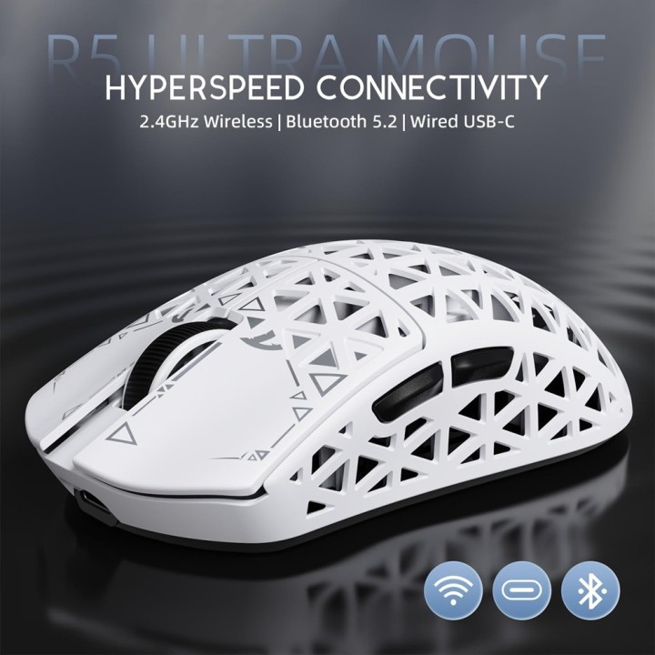 ATTACK SHARK R5 Ultra (White) Souris ATTACK SHARK Maroc