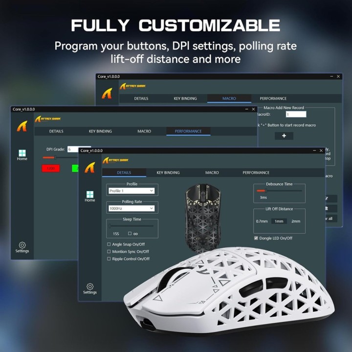 ATTACK SHARK R5 Ultra (White) Souris ATTACK SHARK Maroc