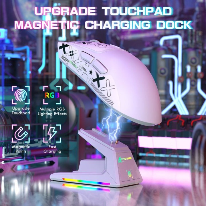 ATTACK SHARK X1 (White&Tape) Souris ATTACK SHARK Maroc
