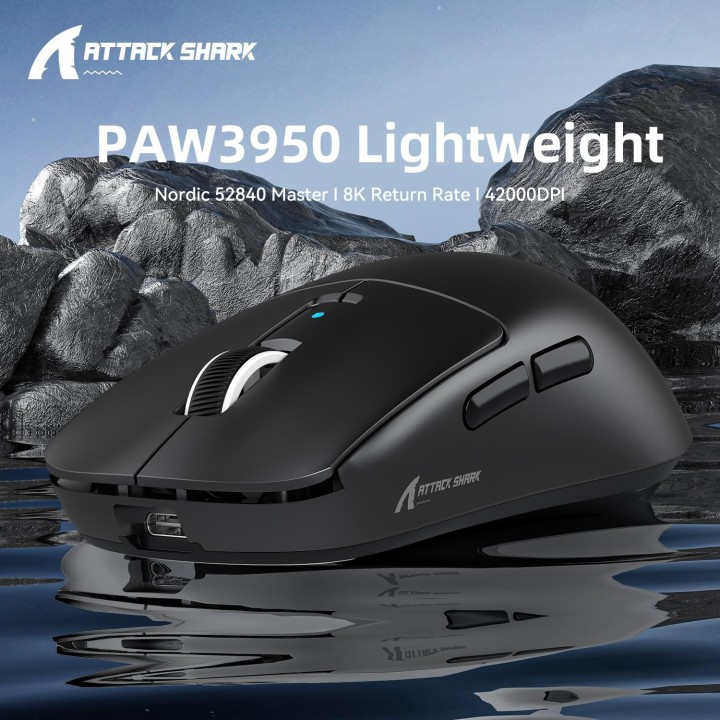 ATTACK SHARK R6 (Black) Souris ATTACK SHARK Maroc