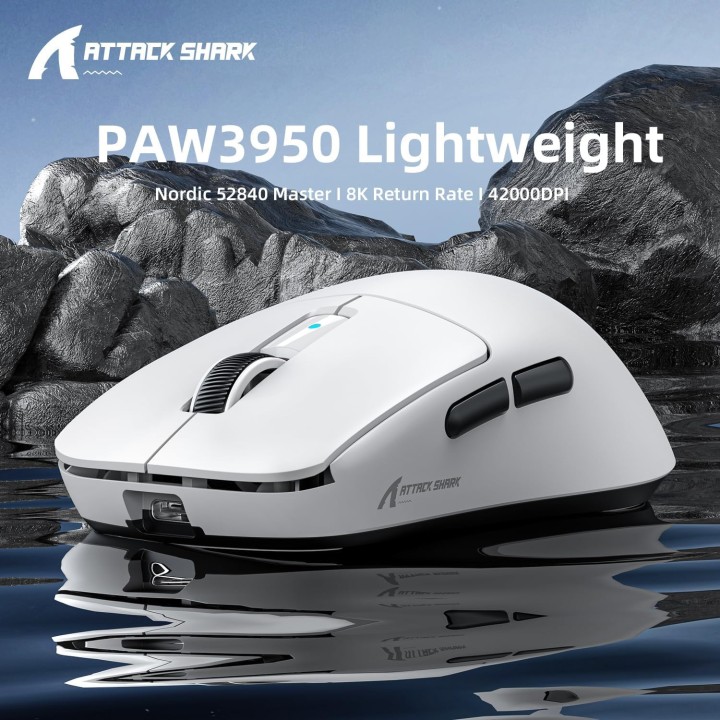 ATTACK SHARK R6 (White) Souris ATTACK SHARK Maroc