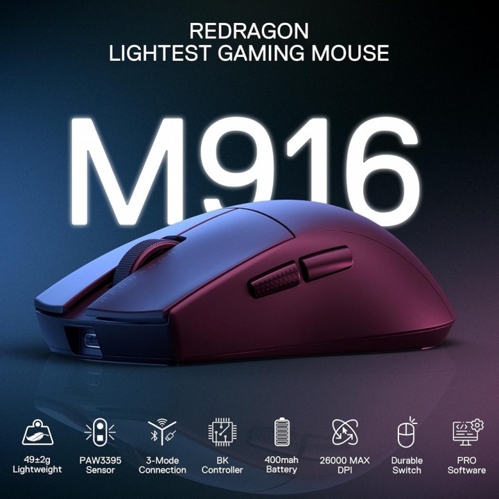 Redragon M916 PRO 1K Wireless Souris Redragon Maroc
