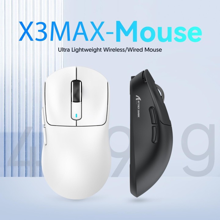 ATTACK SHARK X3 Max (White) Souris ATTACK SHARK Maroc