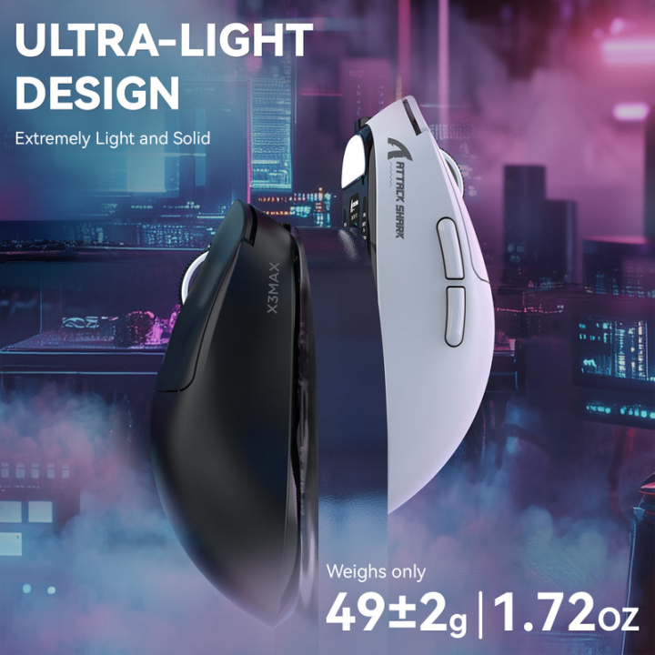 ATTACK SHARK X3 Max (Black) Souris ATTACK SHARK Maroc