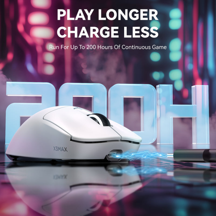 ATTACK SHARK X3 Max (White) Souris ATTACK SHARK Maroc