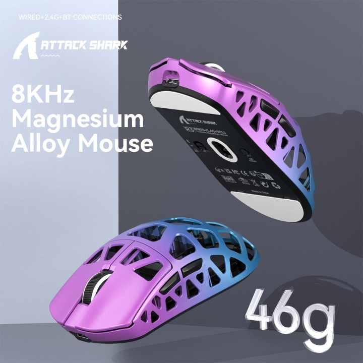 ATTACK SHARK R3 (Purple&Blue) Souris ATTACK SHARK Maroc