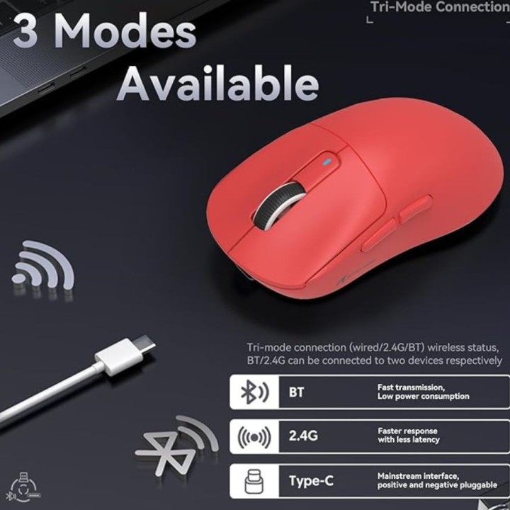 ATTACK SHARK X3 Pro (Red) Souris ATTACK SHARK Maroc