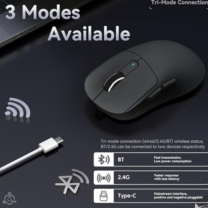ATTACK SHARK X3 Pro (Black) Souris ATTACK SHARK Maroc