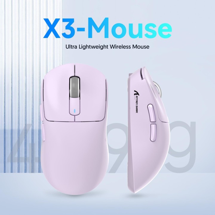 ATTACK SHARK X3 (Purple) Souris ATTACK SHARK Maroc