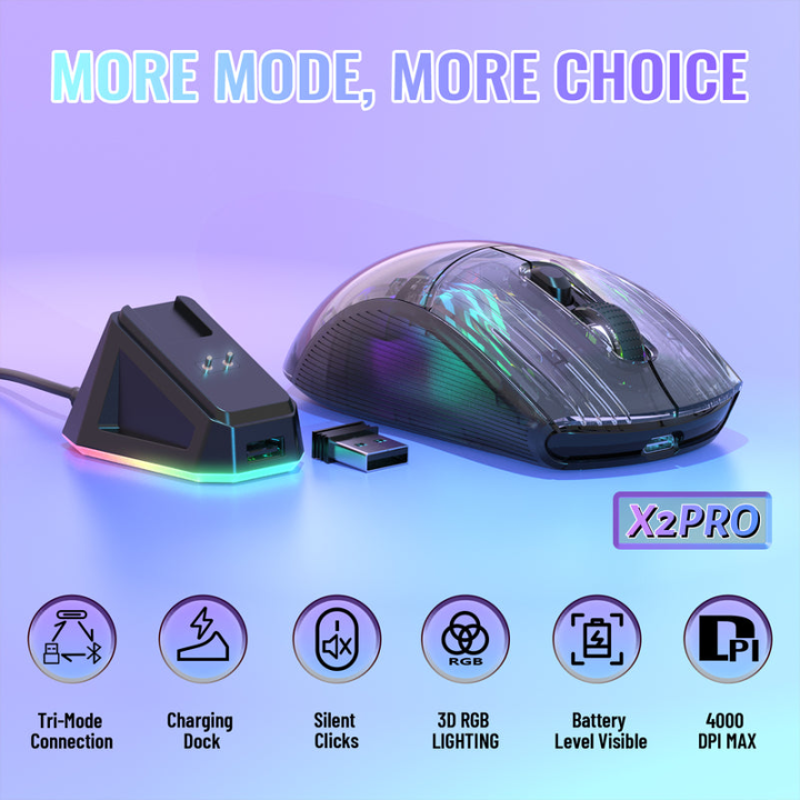 ATTACK SHARK X2 Pro (Black) Souris ATTACK SHARK Maroc