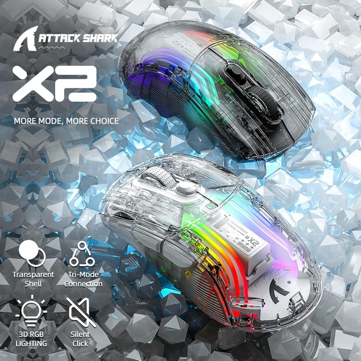 ATTACK SHARK X2 (White) Souris ATTACK SHARK Maroc