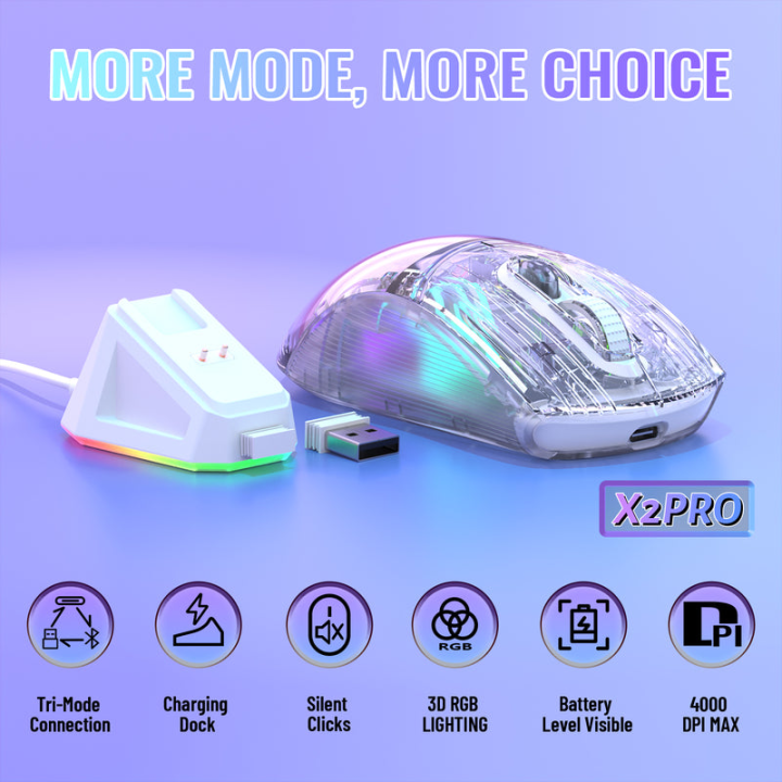 ATTACK SHARK X2 Pro (White) Souris ATTACK SHARK Maroc