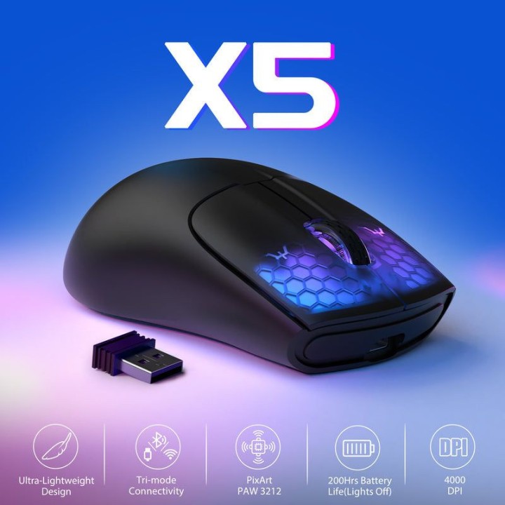 ATTACK SHARK X5 (Black) Souris ATTACK SHARK Maroc