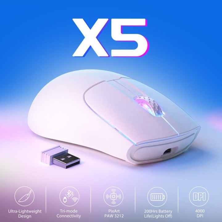 ATTACK SHARK X5 (White) Souris ATTACK SHARK Maroc