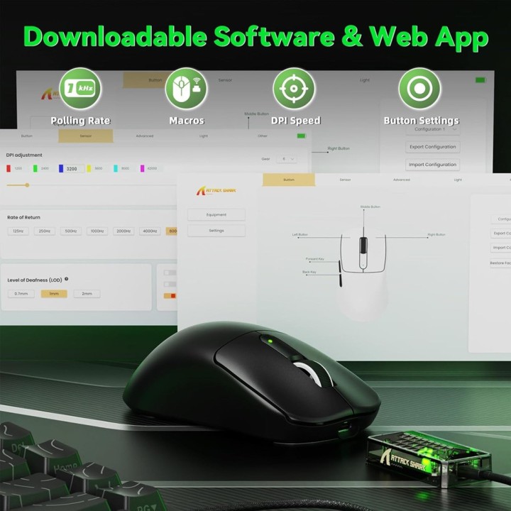 ATTACK SHARK V5 (Black) Souris ATTACK SHARK Maroc