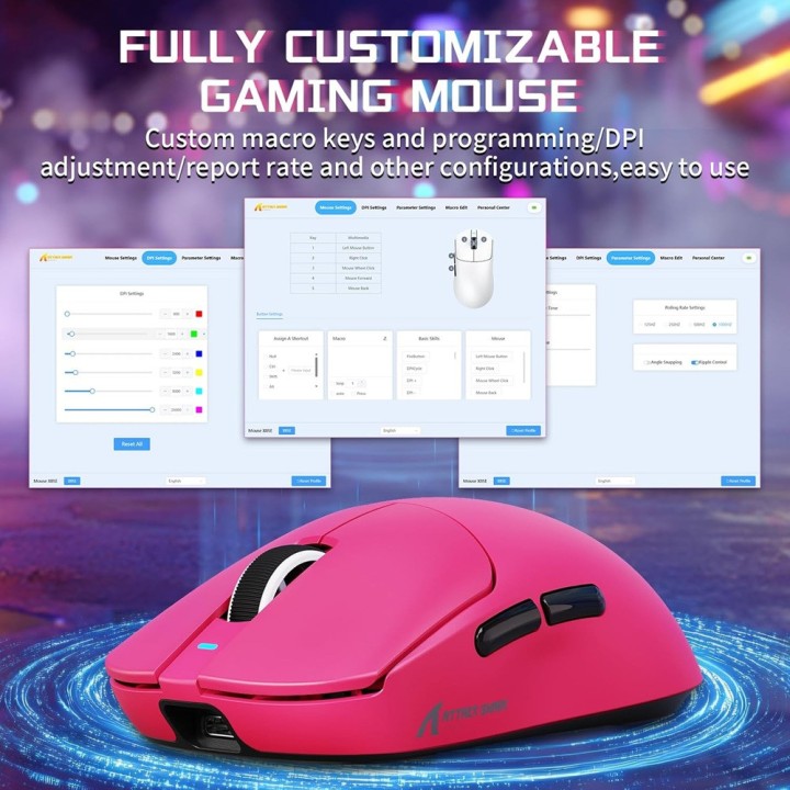 ATTACK SHARK X8SE (Berry Red) Souris ATTACK SHARK Maroc