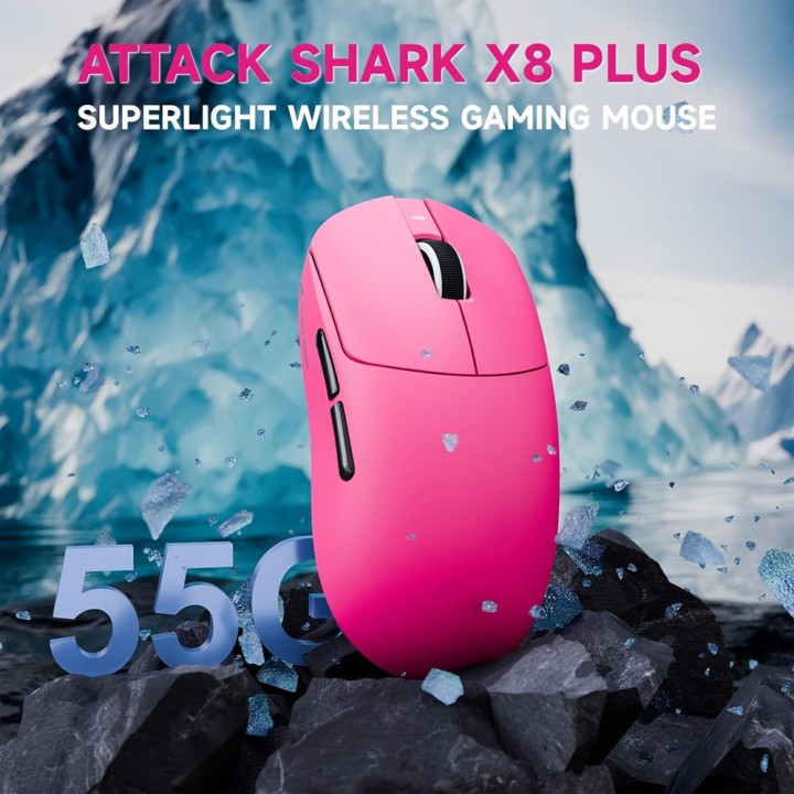 ATTACK SHARK X8PLUS (Berry Red) Souris ATTACK SHARK Maroc
