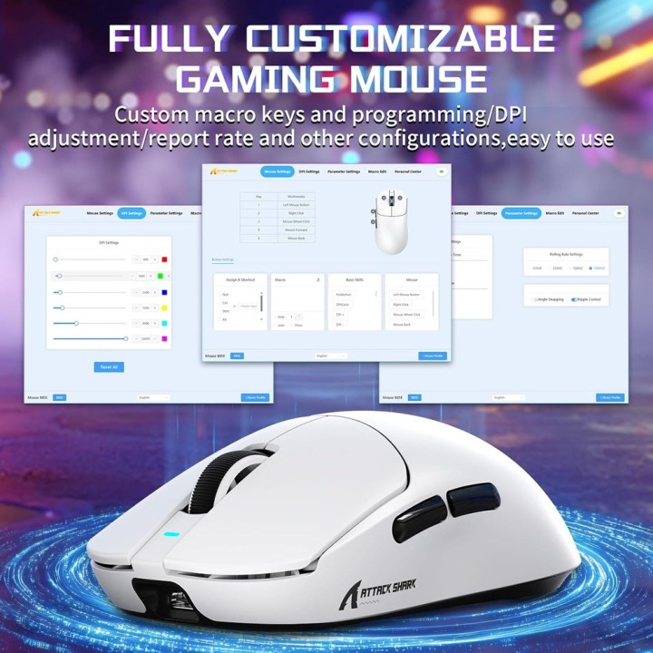 ATTACK SHARK X8SE (White) Souris ATTACK SHARK Maroc