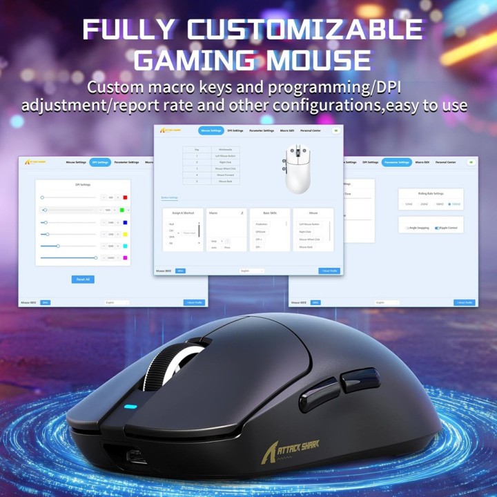ATTACK SHARK X8SE (Black) Souris ATTACK SHARK Maroc