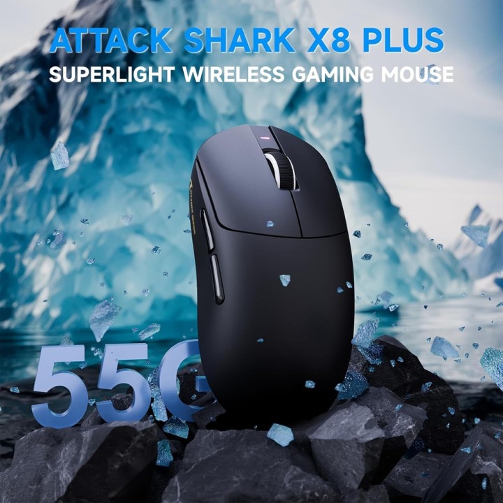 ATTACK SHARK X8PLUS (Black) Souris ATTACK SHARK Maroc