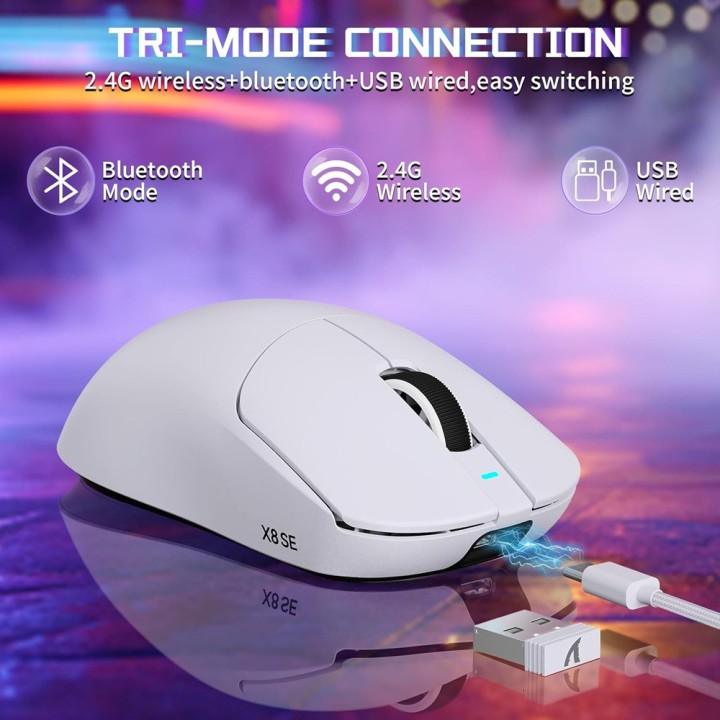 ATTACK SHARK X8PLUS (White) Souris ATTACK SHARK Maroc