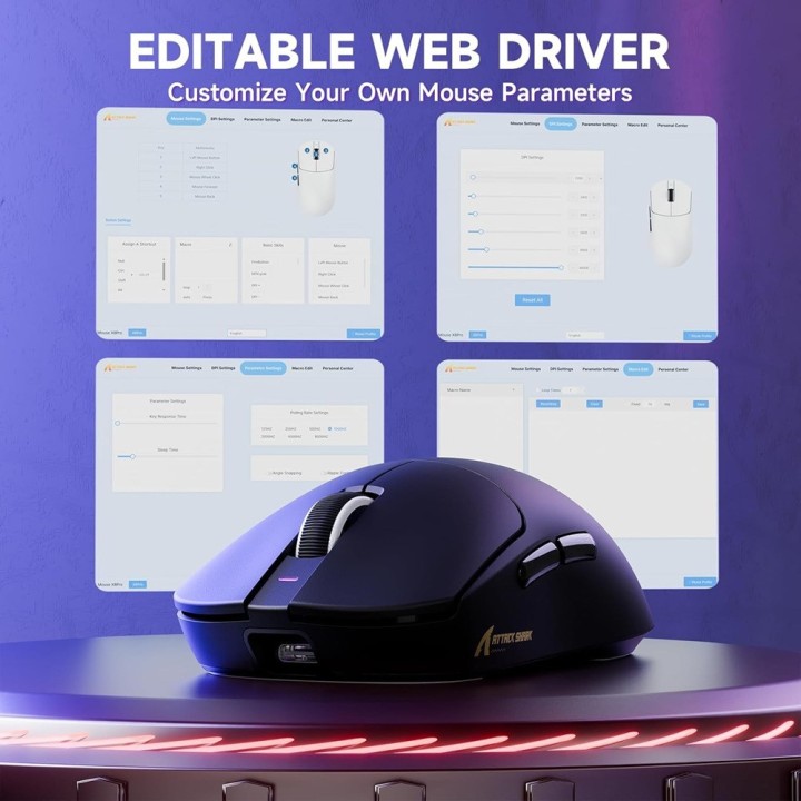 ATTACK SHARK X8PRO (Black) Souris ATTACK SHARK Maroc