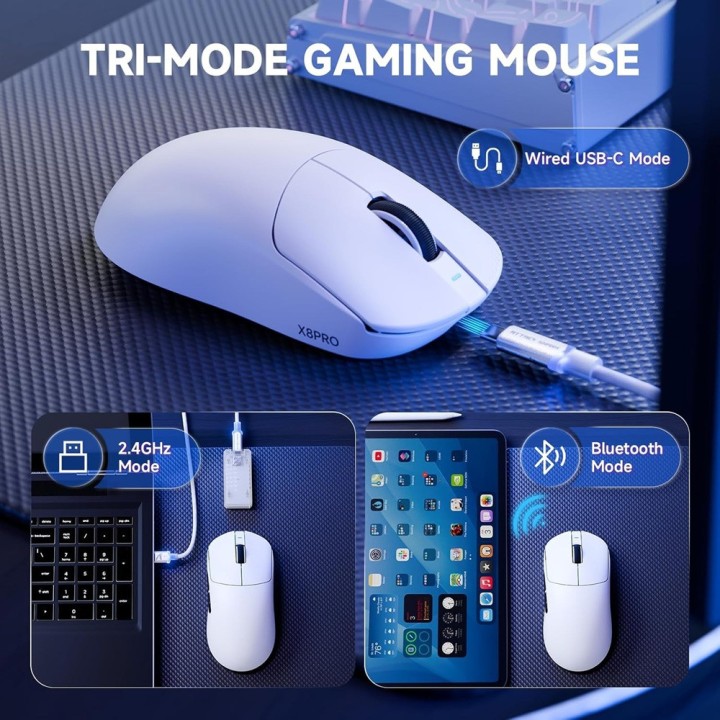 ATTACK SHARK X8PRO (White) Souris ATTACK SHARK Maroc