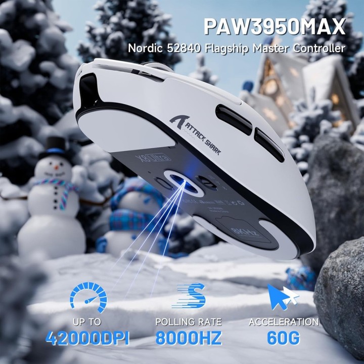 ATTACK SHARK X8ULTRA (White) Souris ATTACK SHARK Maroc