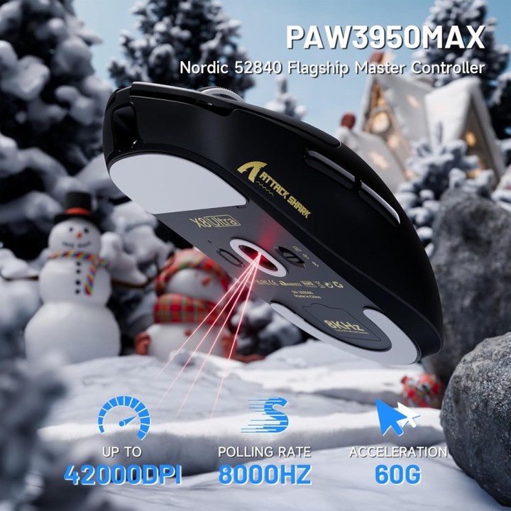 ATTACK SHARK X8ULTRA (Black) Souris ATTACK SHARK Maroc