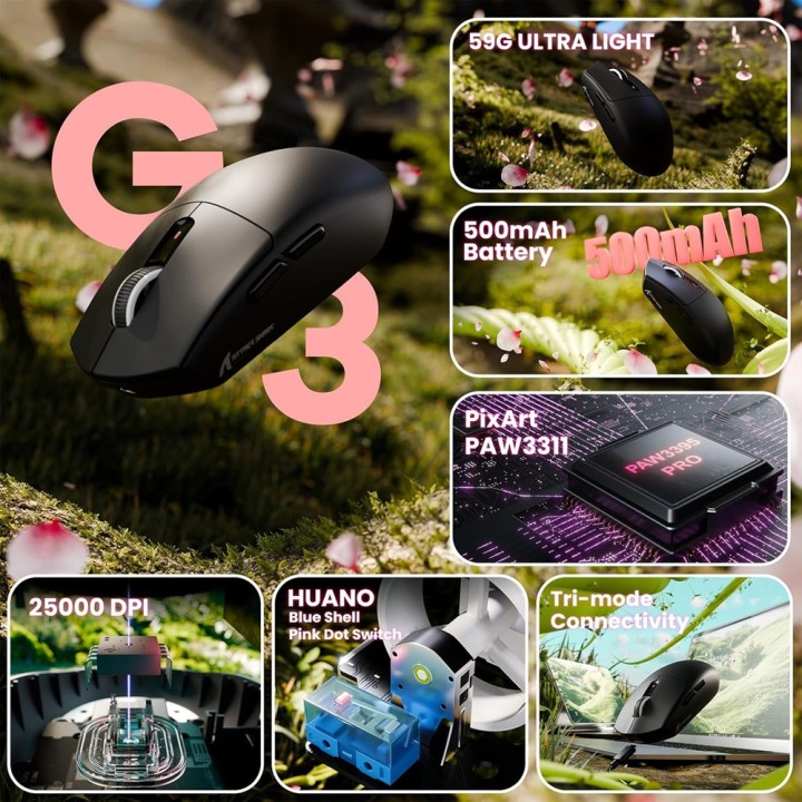 ATTACK SHARK G3 (Black) Souris ATTACK SHARK Maroc