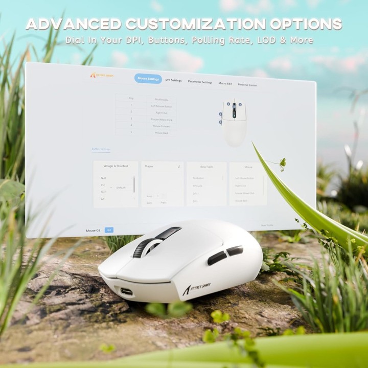 ATTACK SHARK G3 (White) Souris ATTACK SHARK Maroc
