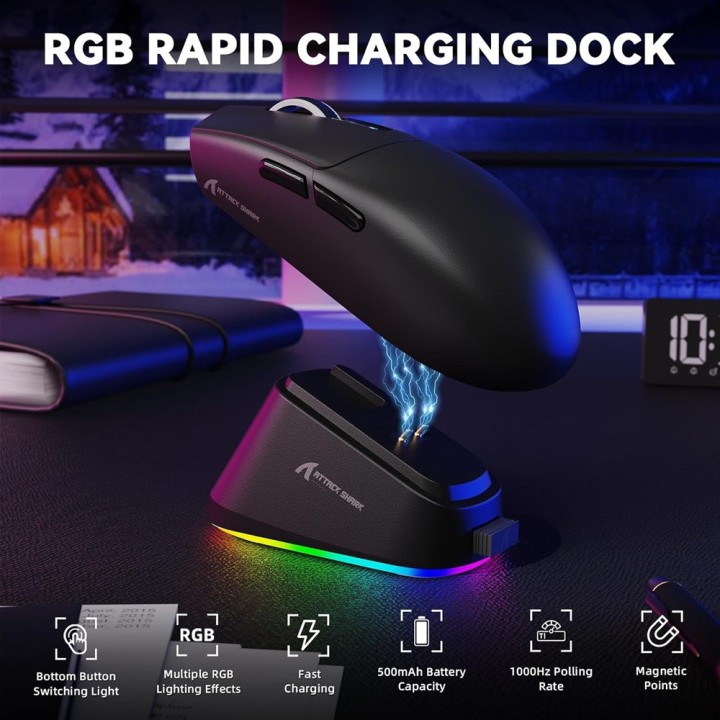 ATTACK SHARK G3 PRO (Black) Souris ATTACK SHARK Maroc