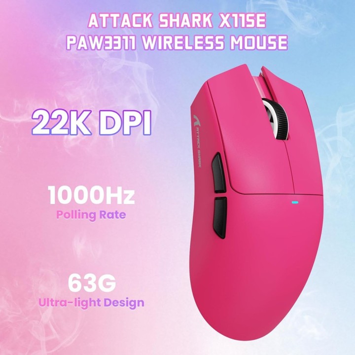 ATTACK SHARK X11 SE (Berry Red) Souris ATTACK SHARK Maroc