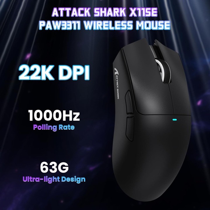 ATTACK SHARK X11 SE (Black) Souris ATTACK SHARK Maroc
