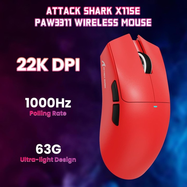 ATTACK SHARK X11 SE (Red) Souris ATTACK SHARK Maroc