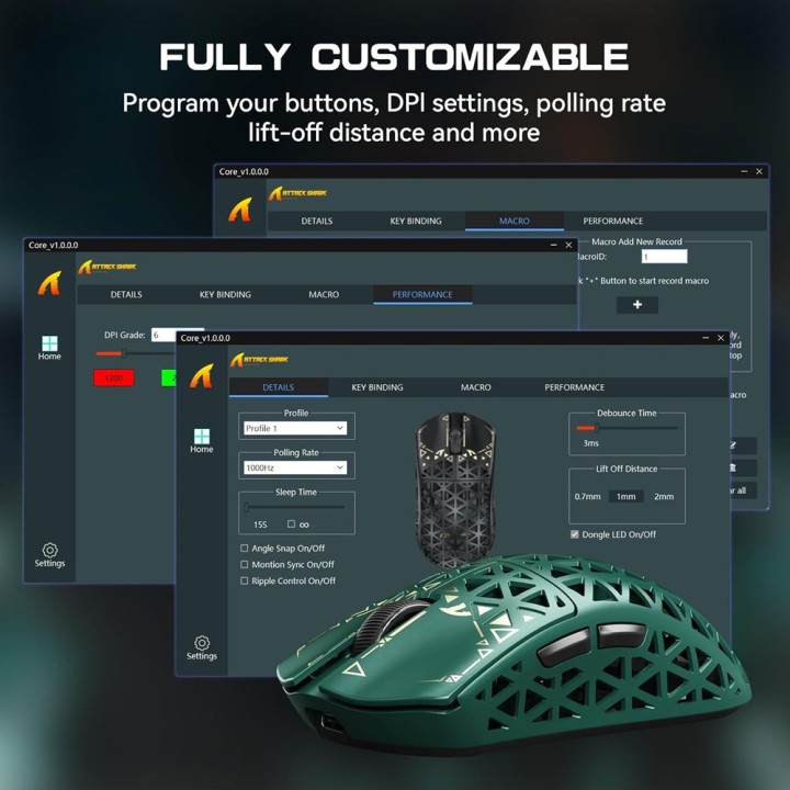 ATTACK SHARK R5 Ultra (Green) Souris ATTACK SHARK Maroc