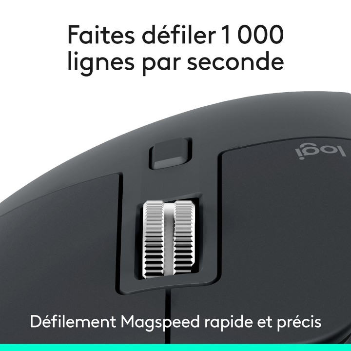 Logitech MX Master 3S Bluetooth Edition (Graphite) Souris Logitech ...