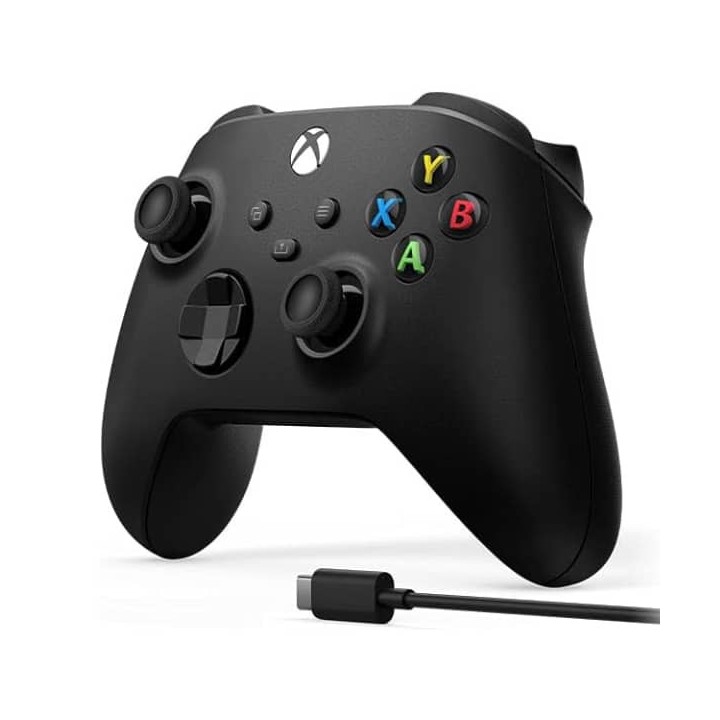 Xbox Manette sans fil Carbon Noir avec Câble USB-C pour PC, Xbox Se...