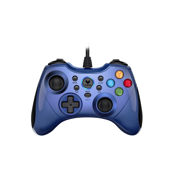 Rapoo V600 E-Sports Vibration Gamepad Blue Périphériques de jeu Rap...