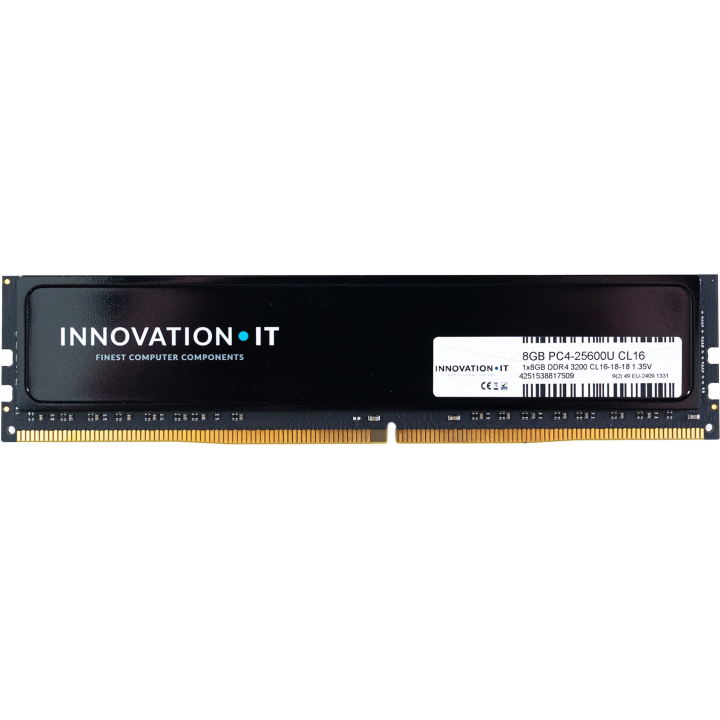 Innovation IT 8Go (1x8Go) DDR4 3200 MHz CL16 avec dissipateur Mémoi...