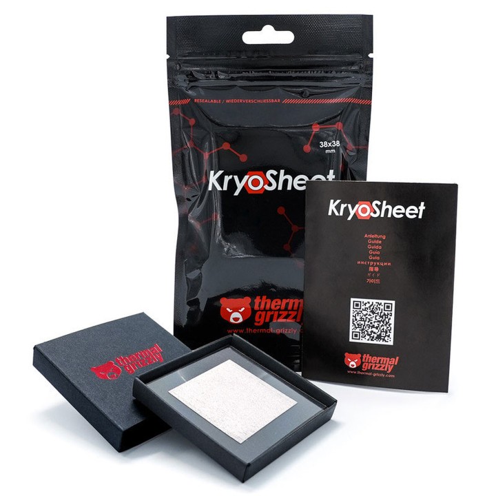 Thermal Grizzly KryoSheet (38 x 38 mm) Pâte thermique PC Thermal Gr...