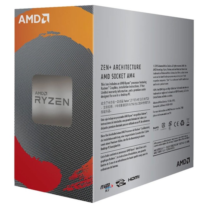 AMD Ryzen 3 3200G Wraith Stealth Edition (3.6 GHz / 4 GHz) BOX Proc...