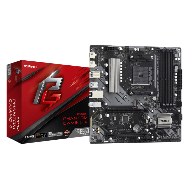 ASRock B550M Phantom Gaming 4 Socket AM4 ASRock Maroc