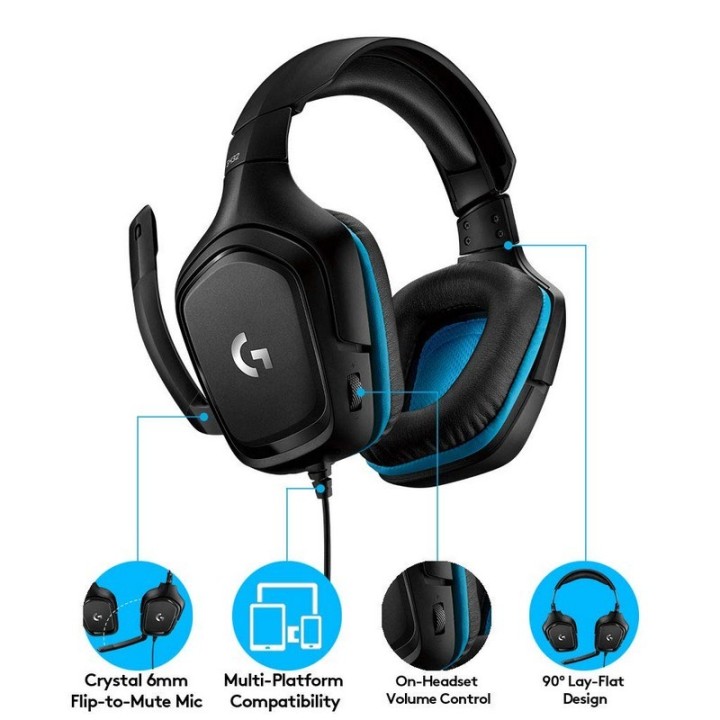 Logitech G432 7.1 Surround Sound Casques Logitech Maroc