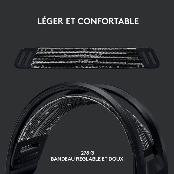 Logitech G733 Lightspeed Black Casques Logitech Maroc