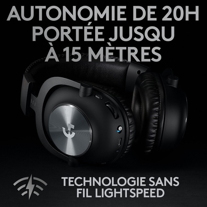 Logitech G Pro X Wireless Lightspeed Gaming Headset (Noir) Casques ...