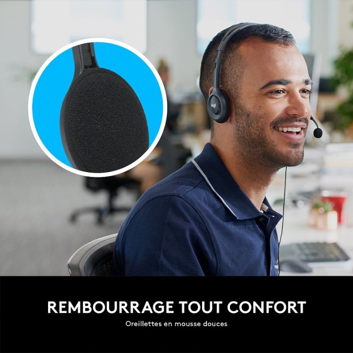 Logitech Stereo Headset H111 Casques Logitech Maroc