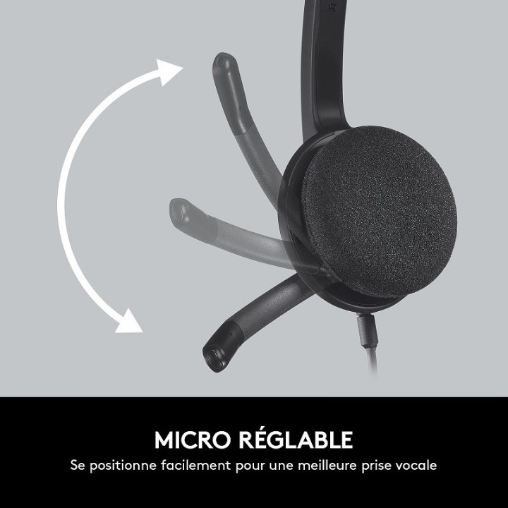 Logitech USB Headset H340 Casques Logitech Maroc