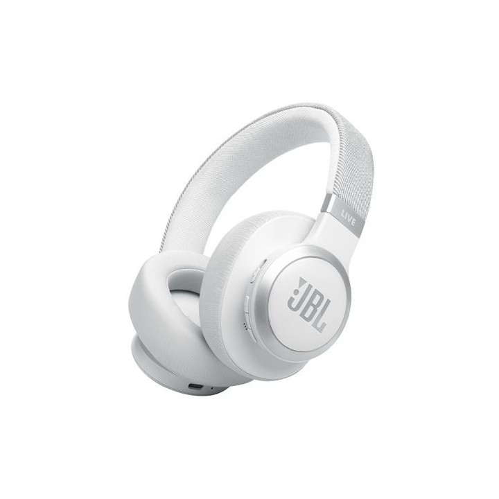 JBL Headphone LIVE 770 NC White Casques JBL Maroc