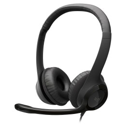 Logitech USB Headset H390 Black Casques Logitech Maroc